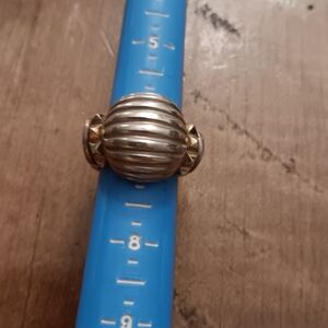 Sterling silver 750 925 18k Lagos Caviar ring